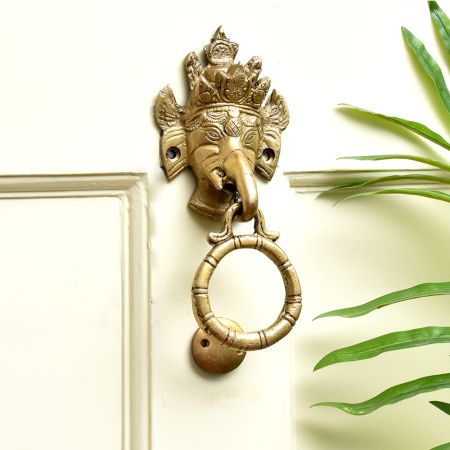 Brass Small Ganesha Door Knocker